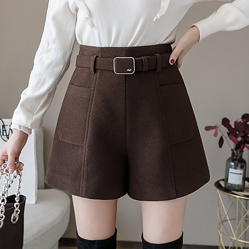 

Women's Basic Streetwear Comfort Daily Going out Shorts Pants Solid Colored Short Pocket B beige Dark Khaki (Spring and Autumn Edition) Black Khaki