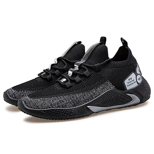 

Men's Trainers Athletic Shoes Sporty Casual Athletic Walking Shoes Tissage Volant Black / Red Black / Yellow Black Fall Spring