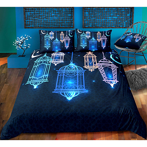 

Muslim Element 3-Piece Duvet Cover Set Hotel Bedding Sets Comforter Cover with Soft Lightweight Microfiber, Include 1 Duvet Cover, 2 Pillowcases for Double/Queen/King(1 Pillowcase for Twin/Single)
