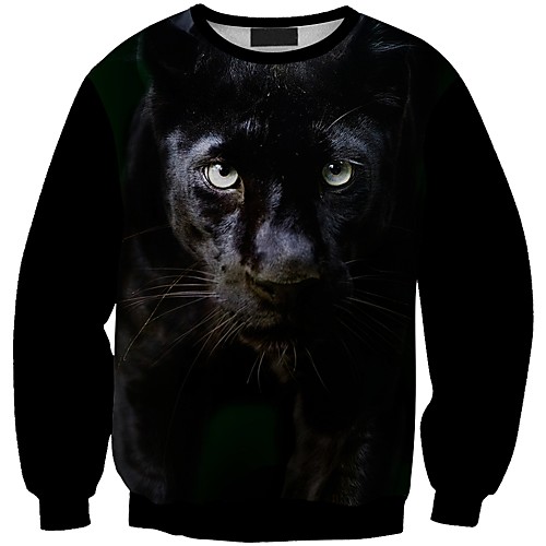 

Women's Pullover Sweatshirt Graphic 3D Animal Print Daily 3D Print Basic Casual Hoodies Sweatshirts Blue Yellow Gray