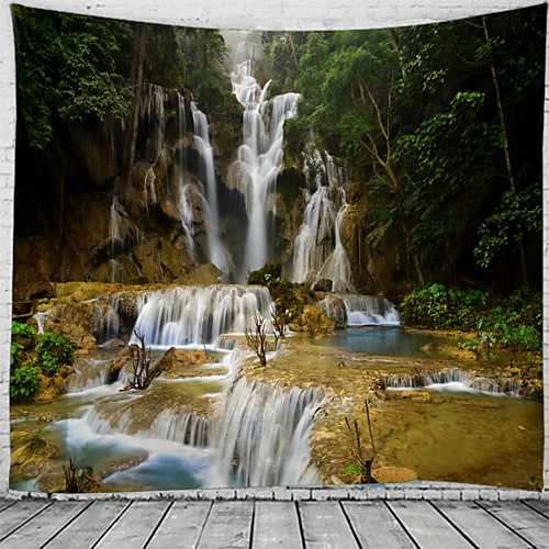 

wall tapestry art decor blanket curtain hanging home bedroom living room decoration waterfall scenery