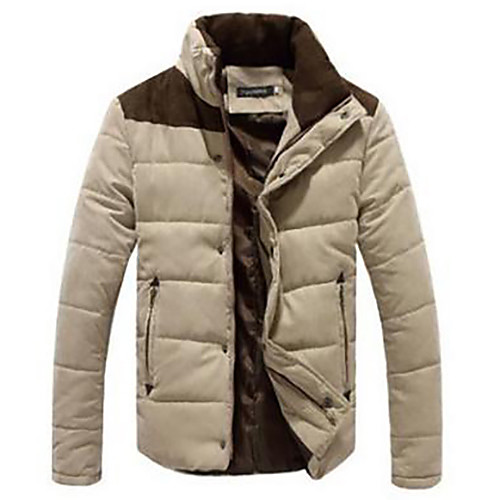 

men's leisure stand collar zipper peach skin cashmere outwear coat tops thick peach skin down jacket cotton coat m-4xl