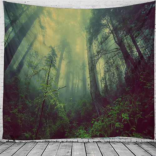 

Wall Tapestry Art Decor Blanket Curtain Hanging Home Bedroom Living Room Decoration Forest View