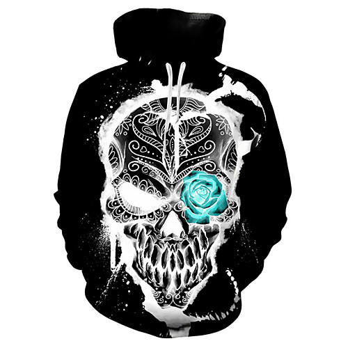 

Men's Pullover Hoodie Sweatshirt Graphic 3D Print Hooded Daily 3D Print 3D Print Hoodies Sweatshirts Long Sleeve Black