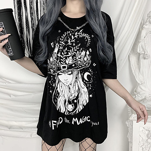 

Inspired by Cosplay Cosplay Costume T-shirt Polyester / Cotton Blend Graphic Printing Harajuku Graphic T-shirt For Women's / Men's / Gothic Style / Steampunk