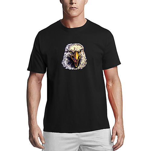 

Men's T shirt 3D Print Graphic Animal Print Short Sleeve Daily Tops Basic Casual White Black Red
