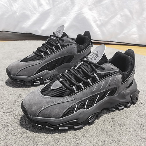 

Men's Trainers Athletic Shoes Sporty Casual Athletic Running Shoes Fitness & Cross Training Shoes PU Tissage Volant Breathable Non-slipping Wear Proof White Black Beige Fall