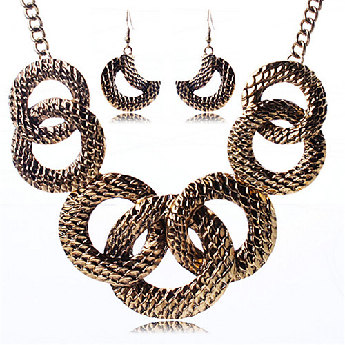 

Women's Jewelry Set Geometrical Flower Fashion Earrings Jewelry Gold For Festival 1 set
