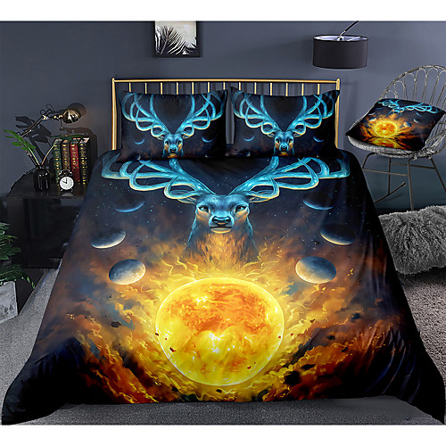 

3-Piece Duvet Cover Set Hotel Bedding Sets Comforter Cover with Soft Lightweight Microfiber, Include 1 Duvet Cover, 2 Pillowcases for Double/Queen/King(1 Pillowcase for Twin/Single)