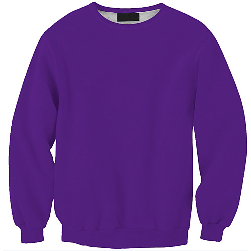 

Women's Pullover Sweatshirt Solid Color Daily non-printing Basic Casual Hoodies Sweatshirts Blue Purple Yellow