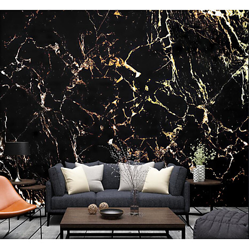 

Mural Wallpaper Wall Sticker Covering Print Peel and Stick Removable Marble Black Vinyl PVC Home Décor
