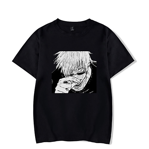 

Inspired by Jujutsu Kaisen Gojo Satoru Cosplay Costume T-shirt Polyester / Cotton Blend Graphic Prints Printing Harajuku Graphic T-shirt For Women's / Men's