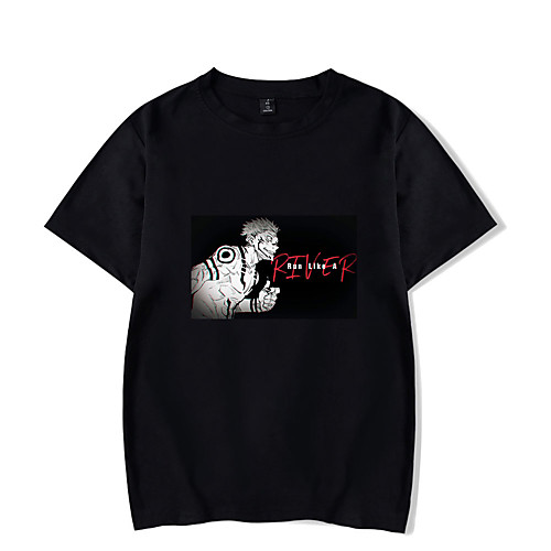 

Inspired by Jujutsu Kaisen Yuji Itadori Cosplay Costume T-shirt Polyester / Cotton Blend Graphic Prints Printing Harajuku Graphic T-shirt For Women's / Men's