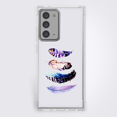 

Feathers Shading Phone Case For Samsung S21 S21 Plus S21 Ultra Unique Design Protective Case Shockproof Back Cover TPU