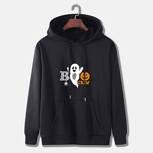 

Men's Pullover Hoodie Sweatshirt Cartoon Graphic Print Hooded Daily Weekend Other Prints Casual Hoodies Sweatshirts Long Sleeve Wine Red Gray Black