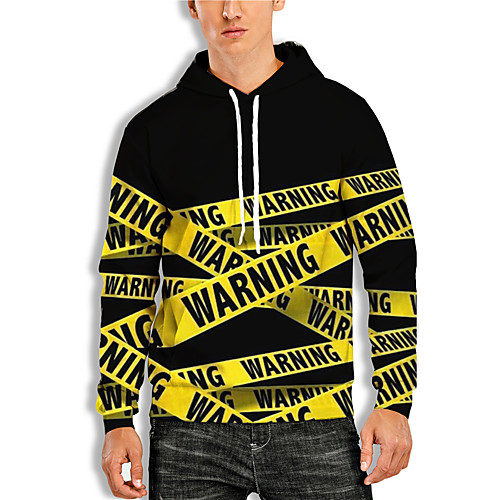 

Men's Pullover Hoodie Sweatshirt Graphic 3D Print Hooded Daily 3D Print Basic Casual Hoodies Sweatshirts Long Sleeve Black