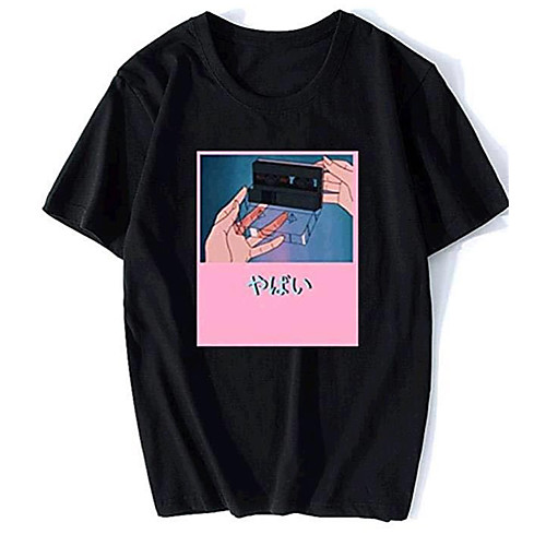 

Men's T shirt 3D Print Graphic Abstract Print Short Sleeve Daily Tops Cotton Casual Fashion White Black
