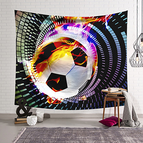 

wall tapestry art decor blanket curtain hanging home bedroom living room decoration purple football polyester