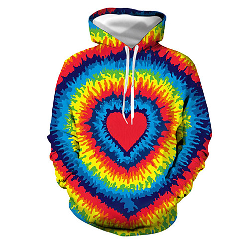 

Men's Pullover Hoodie Sweatshirt Graphic 3D Hooded Daily 3D Print 3D Print Hoodies Sweatshirts Long Sleeve Rainbow