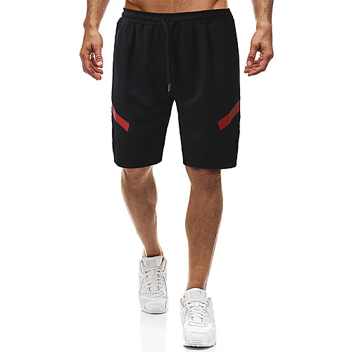 

Men's Sporty Casual / Sporty Outdoor Sports Casual Daily Shorts Pants Solid Colored Short Sporty Black / Summer / Drawstring