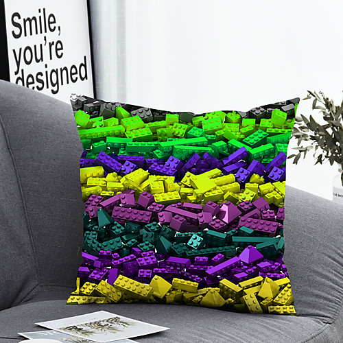

1 pcs Polyester Pillow Cover & Insert Simple Classic Square Zipper Polyester Traditional Classic