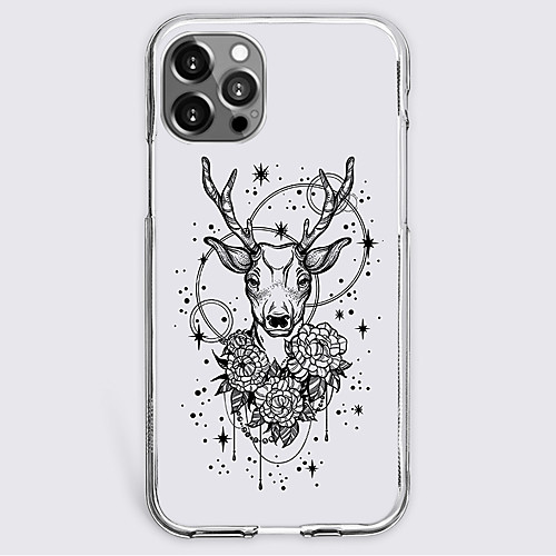 

Geometry Animal Phone Case For Apple iPhone 12 iPhone 11 iPhone 12 Pro Max Unique Design Protective Case Shockproof Back Cover TPU