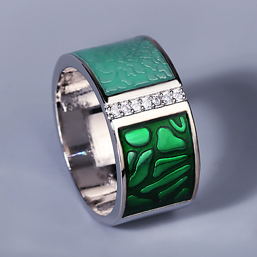 

Band Ring AAA Cubic Zirconia Mixed Color Silver Brass Simple Vintage European 1pc 6 7 8 9 10 / Women's