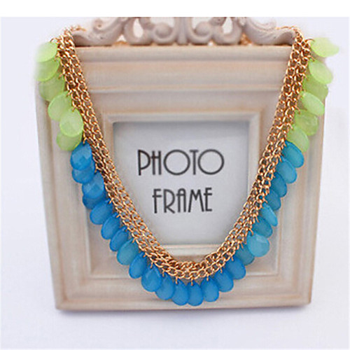 

Women's Resin Necklace Classic Flower Fashion Alloy Light Blue 45 cm Necklace Jewelry 1pc For Gift Birthday Party Beach Festival