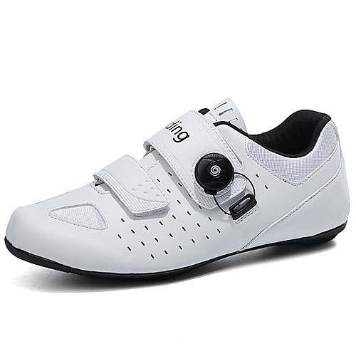 

Men's Trainers Athletic Shoes Sporty Outdoor Cycling Shoes Leather Non-slipping White Black Fall Spring