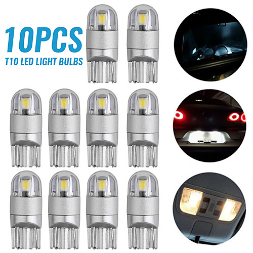 

10pcs LED T10 W5W No Error 3030 T10 LED For Car Parking Lights Clearance Bulbs Interior Dome Lights 12V White Canbus