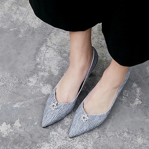 

Women's Wedding Shoes Stiletto Heel Pointed Toe Wedding Pumps Wedding Daily PU Synthetics Pink Gray