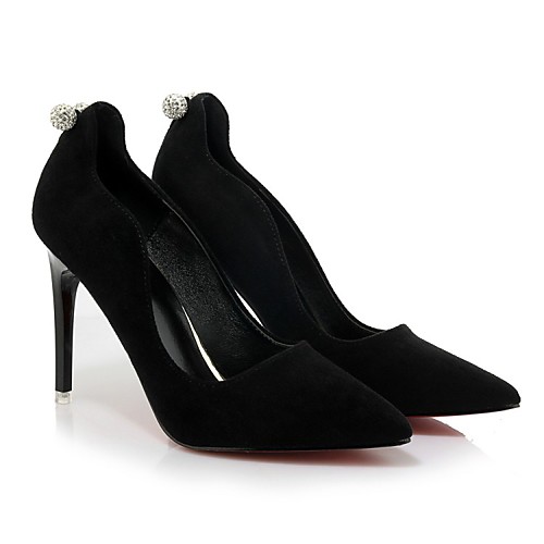 

Women's Wedding Shoes Stiletto Heel Pointed Toe Wedding Pumps Wedding Daily PU Synthetics Black Red