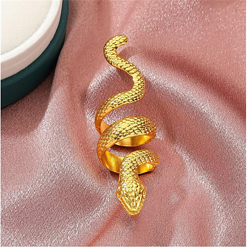 

Band Ring Classic Silver Gold Alloy Snake Stylish 1pc Adjustable