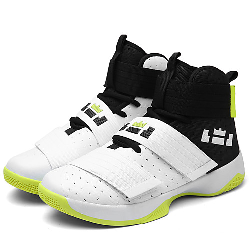 

Unisex Trainers Athletic Shoes Sporty Outdoor Basketball Shoes PU Non-slipping White / Green Black / Yellow Black / Blue Fall Spring