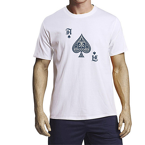 

Men's Unisex T shirt Other Prints Graphic Geometric Letter Plus Size Print Short Sleeve Daily Tops 100% Cotton Basic Casual White Black Blue