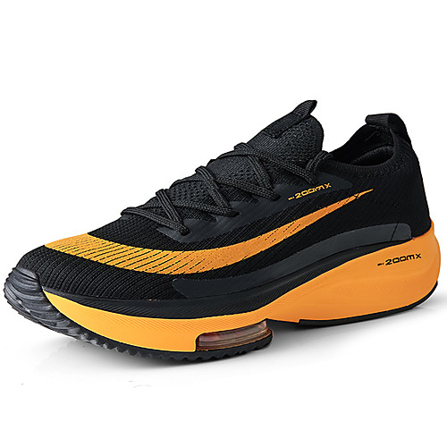 

Men's Trainers Athletic Shoes Sporty Look Sporty Athletic Running Shoes Basketball Shoes Synthetics Tissage Volant Breathable Non-slipping Shock Absorbing Booties / Ankle Boots Black / Yellow Spring