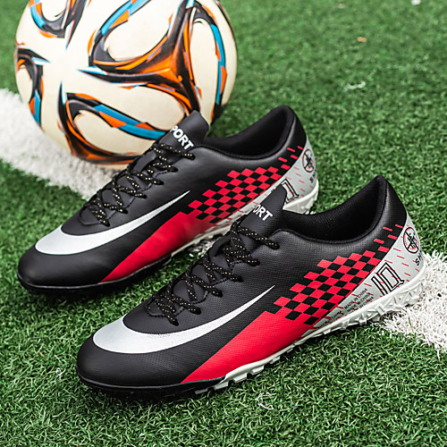 

Men's Trainers Athletic Shoes Sporty Casual Athletic Running Shoes Soccer Shoes PU Breathable Non-slipping Wear Proof Black Silver Fall