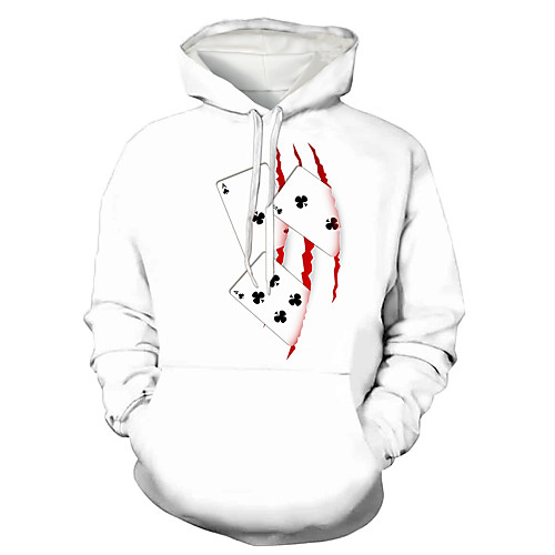 

Men's Pullover Hoodie Sweatshirt Geometric 3D Print Hooded Daily Holiday 3D Print 3D Print Hoodies Sweatshirts Long Sleeve White