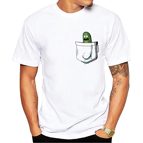 

Men's Unisex Tee T shirt 3D Print Graphic Fruit Plus Size Print Short Sleeve Daily Tops Basic Casual Designer Big and Tall Round Neck White Black / Summer