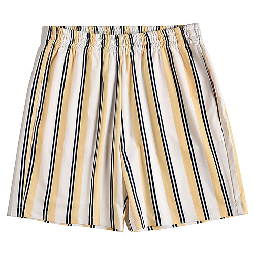 

Men's Casual Sports Outdoor Sports Daily Holiday Shorts Pants Stripe Short Print Beige