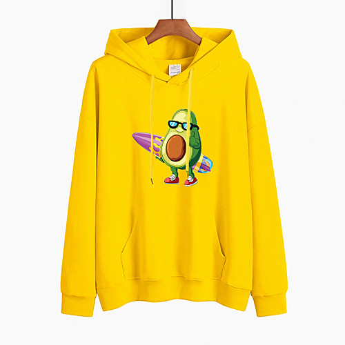 

Women's Hoodie Pullover Letter Print Daily Other Prints Streetwear Hoodies Sweatshirts Purple Yellow Blushing Pink / Fleece Lining