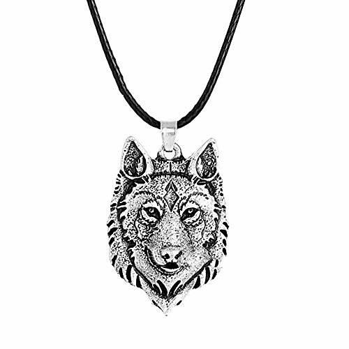 

nordic pendant necklace viking wolf head necklace punk jewelry wolf head hip hop charm (xl002)