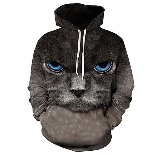 

Men's Pullover Hoodie Sweatshirt Graphic 3D Hooded Daily 3D Print 3D Print Hoodies Sweatshirts Long Sleeve Light gray
