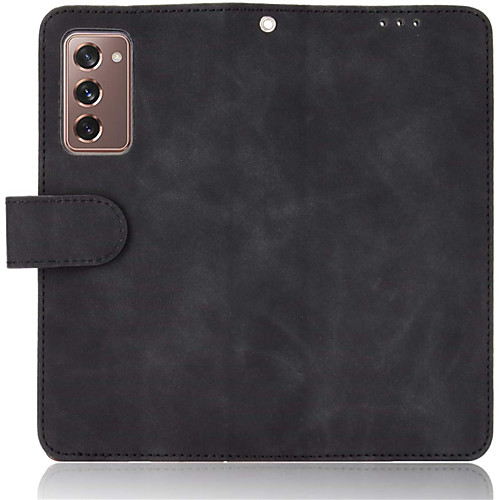 

Phone Case For Samsung Galaxy Full Body Case Leather Galaxy Z Fold 2 Shockproof Solid Color PU Leather TPU