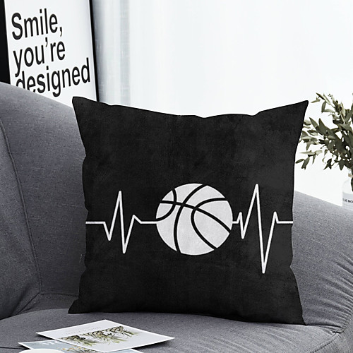 

1 pcs Polyester Pillow Cover & Insert, Geometric Simple Classic Square Zipper Polyester Traditional Classic