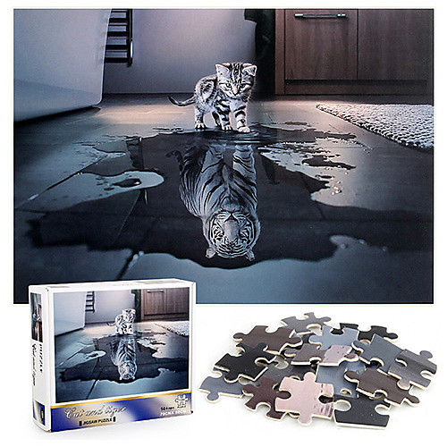 

1000 Pieces Of Thick Paper Cat And Tiger Puzzle Educational Toys