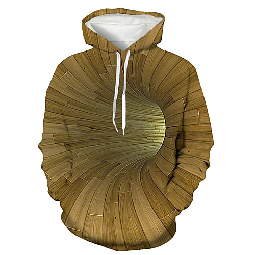 

Men's Pullover Hoodie Sweatshirt Geometric 3D Print Hooded Daily Holiday 3D Print 3D Print Hoodies Sweatshirts Long Sleeve Yellow
