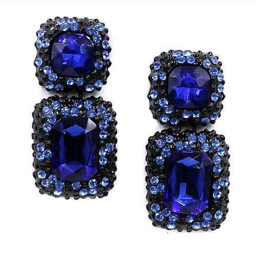 

Women's Sapphire Cubic Zirconia Drop Earrings Dangle Earrings Classic Ladies Simple Luxury European Earrings Jewelry Purple / Red / Blue For Party Daily 1 Pair