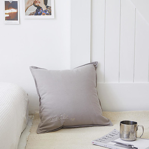 

1 pcs Cotton Pillow Cover Luxury Modern Square Zipper Traditional Classic