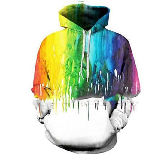 

Men's Plus Size Hoodie 3D Print Hooded Daily Hoodies Sweatshirts Long Sleeve White / Winter / Spring